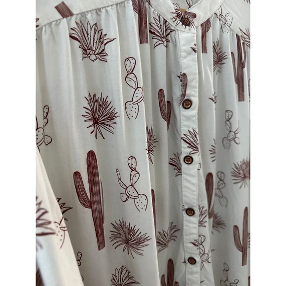 ARIAT Long Sleeve Button Up Cactus Dessert Top Multicolor Size Large - Picture 7 of 12